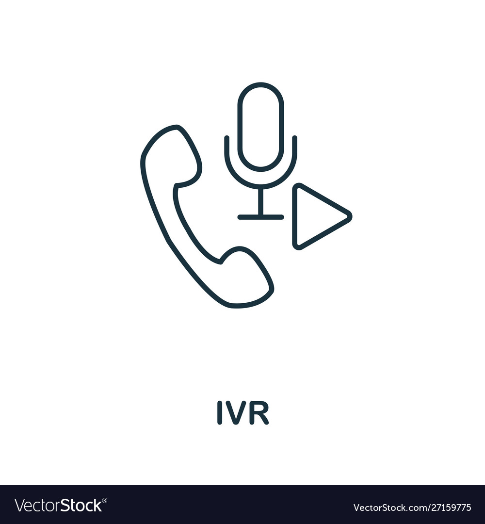 Ivr outline icon thin line concept element from vector image Ivr outline icon thin line concept element from
