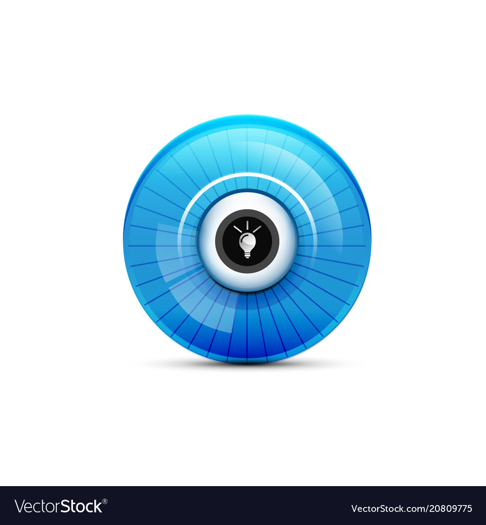 Light bulb new idea concept web button vector image Light bulb new idea concept web button