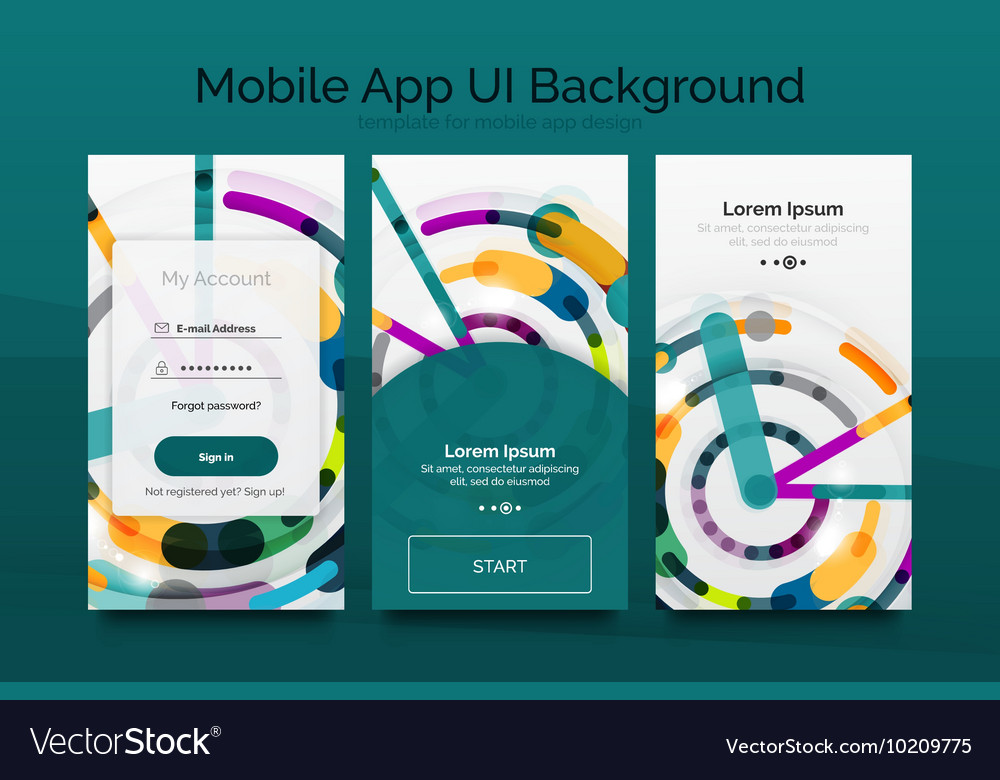 Mobile background ui Royalty Free Vector Image