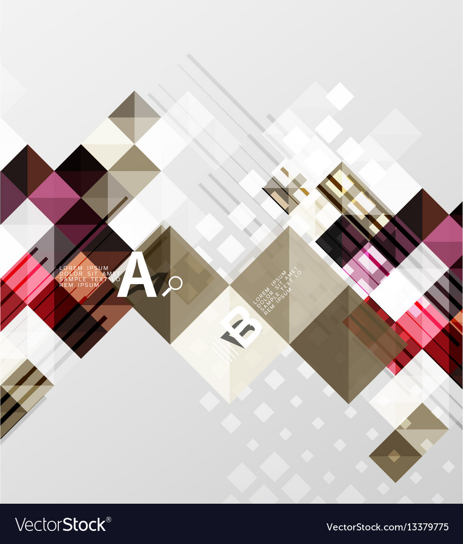 Modern geometrical abstract background squares vector image Modern geometrical abstract background squares