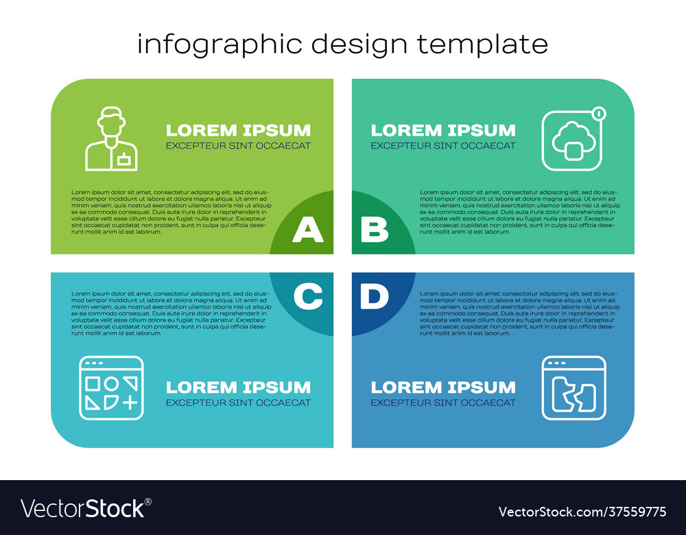 Set line different files analyst engineer broken Vector Image Set line different files analyst engineer broken