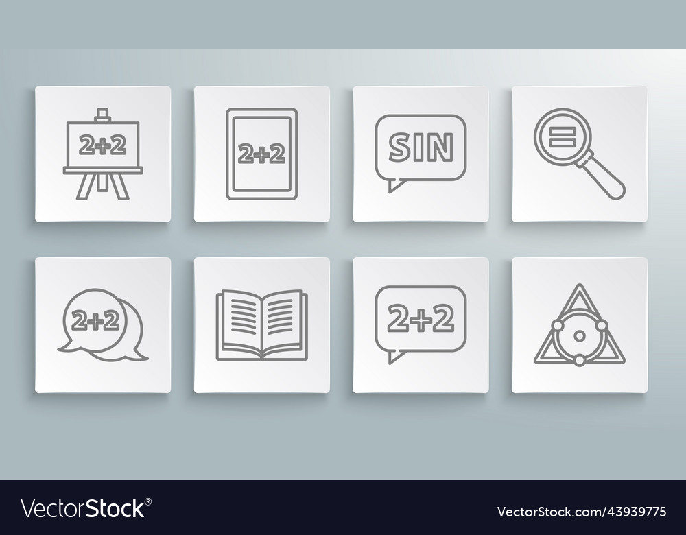 Set line geometric figure cone calculation Vector Image Set line geometric figure cone calculation