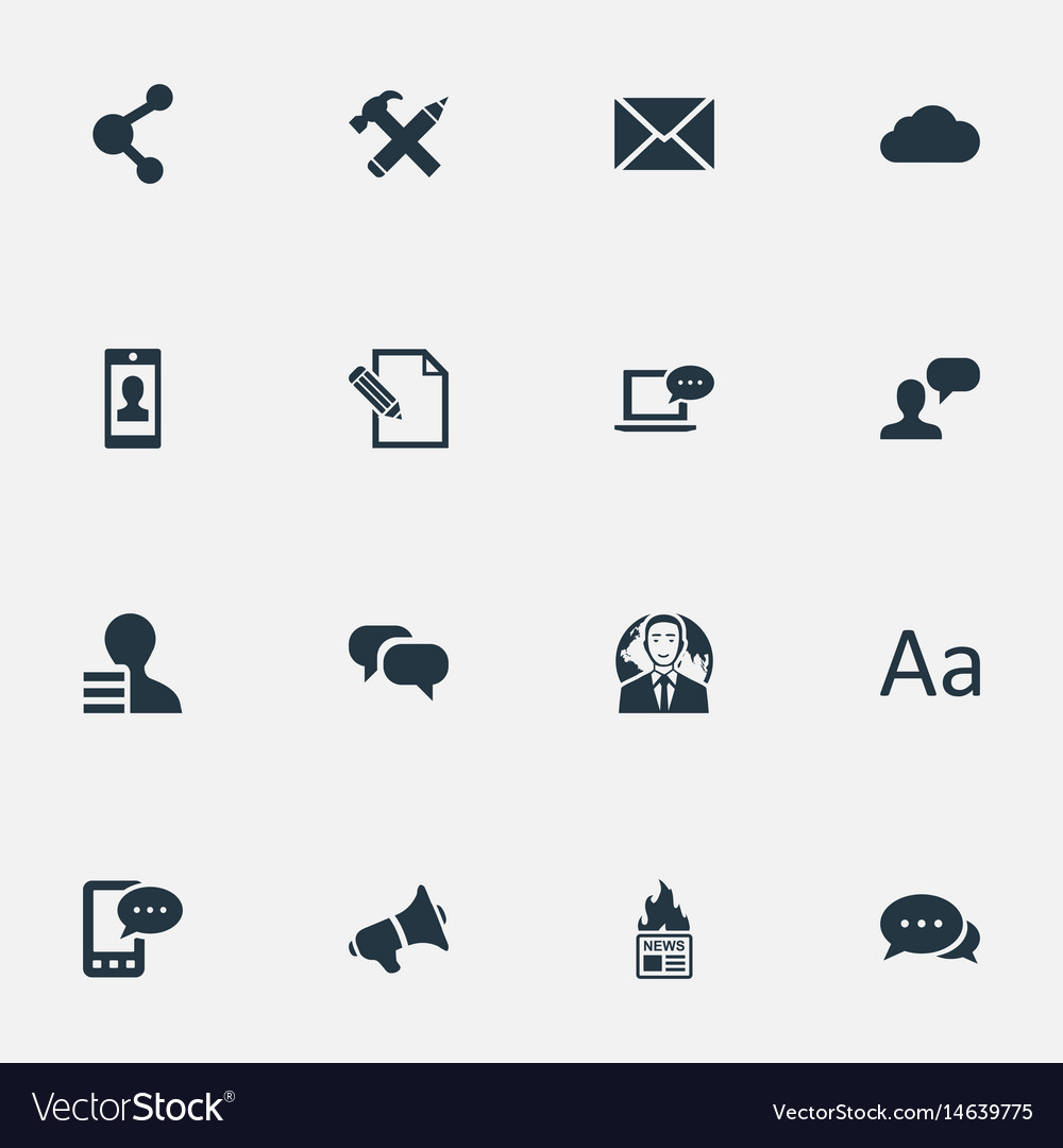 Set of simple user icons