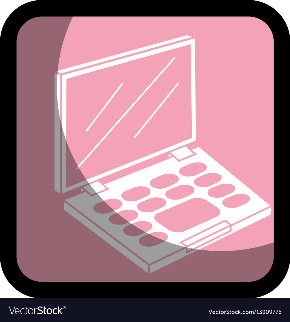 Square button with eye shadow set Vector Image Square button with eye shadow set