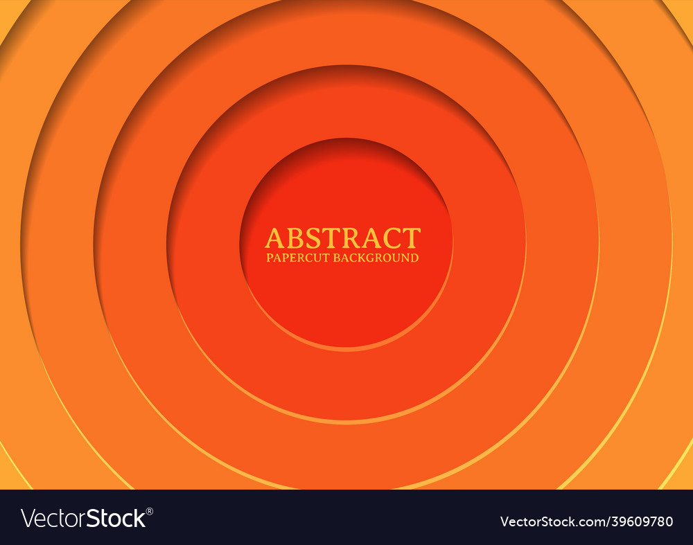 Abstract circle papercut design background
