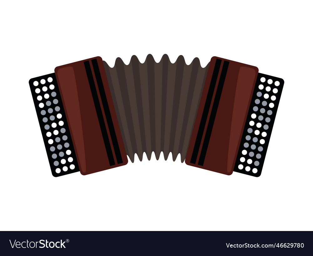 Accordion instrument musical Royalty Free Vector Image