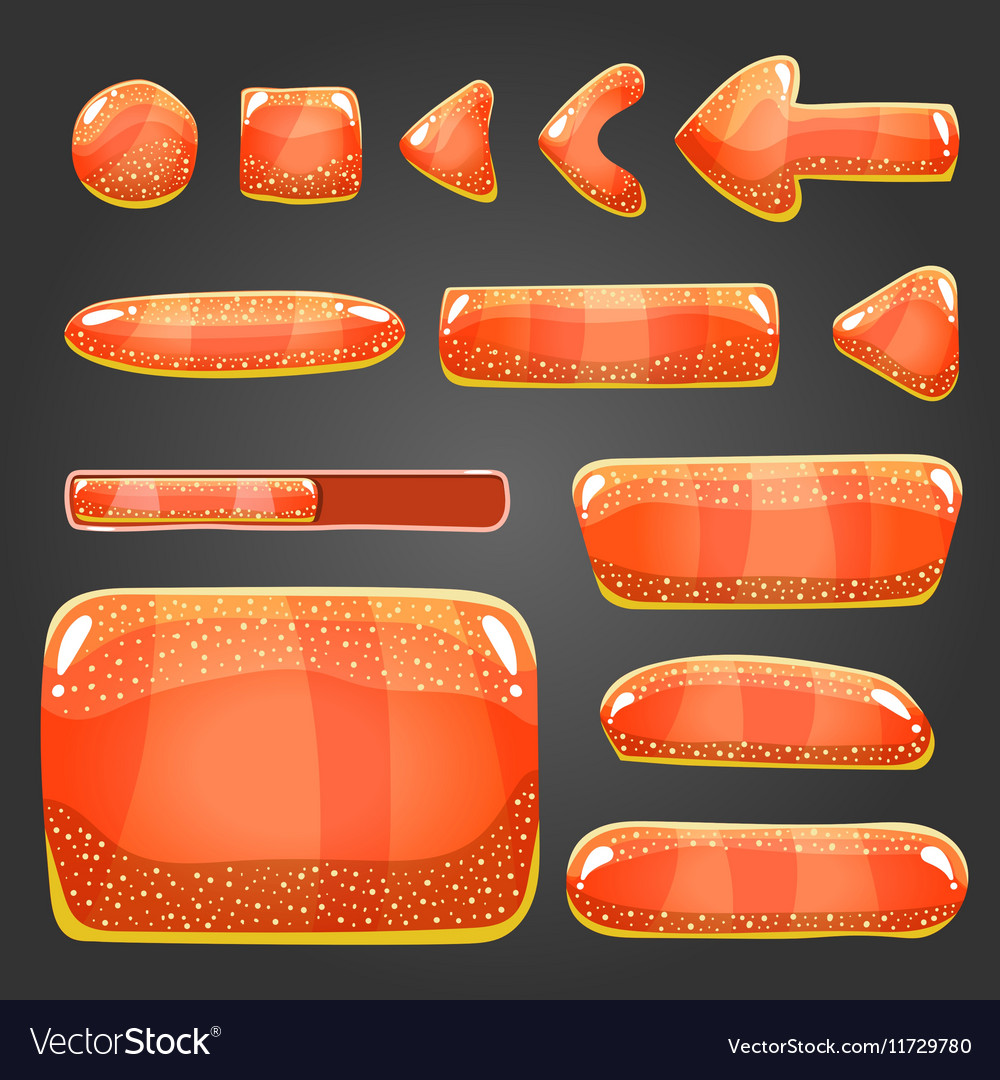 Big set of shiny button