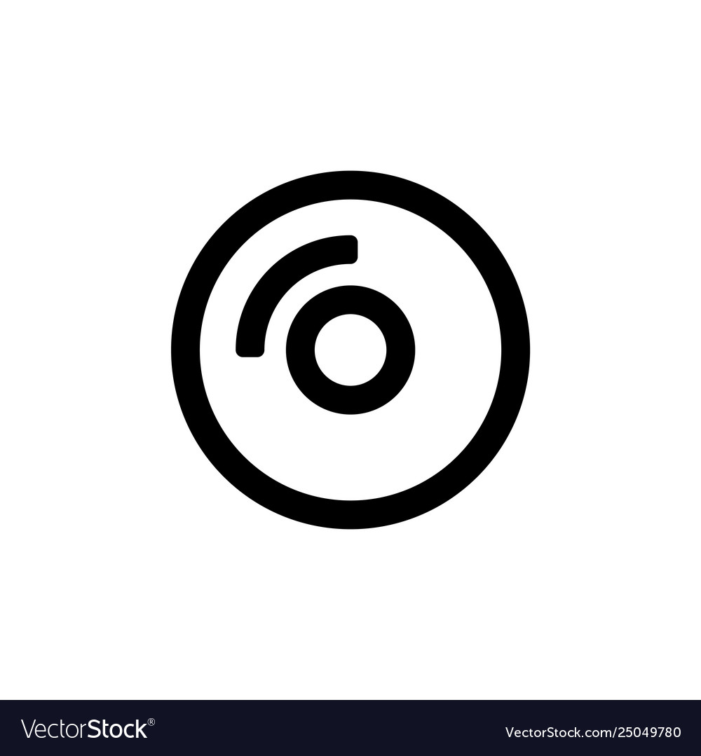 Camera lens icon for simple flat style ui design vector image Camera lens icon for simple flat style ui design