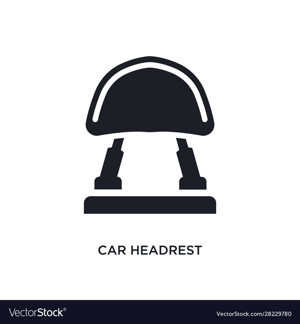 Car headrest isolated icon simple element from