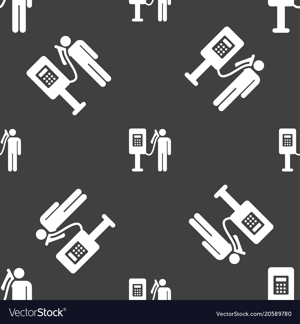 Colorful icons and signs in the form of a button