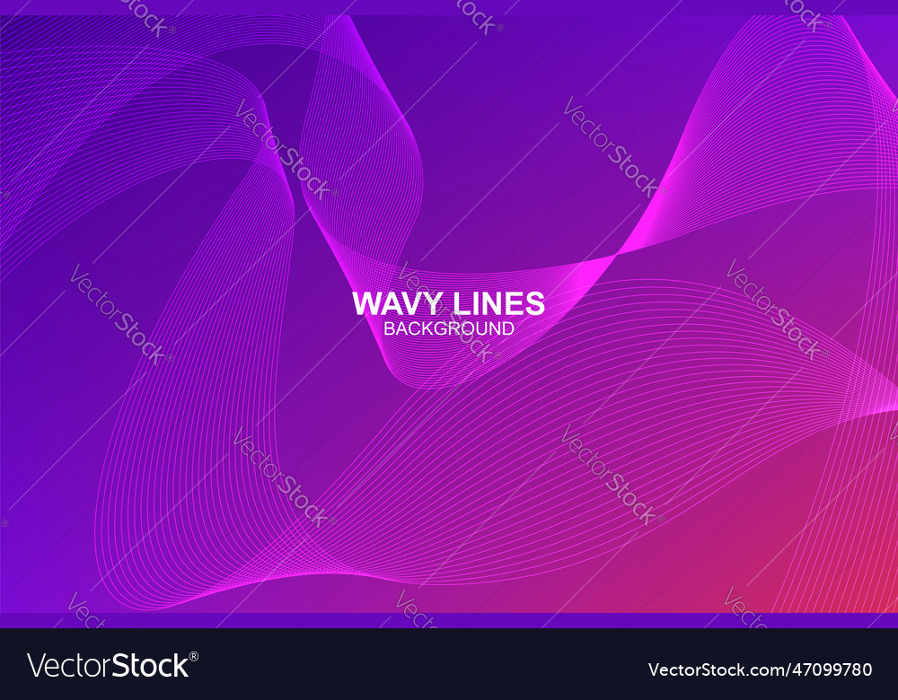 Dynamic Wavy Lines on Gradient Background