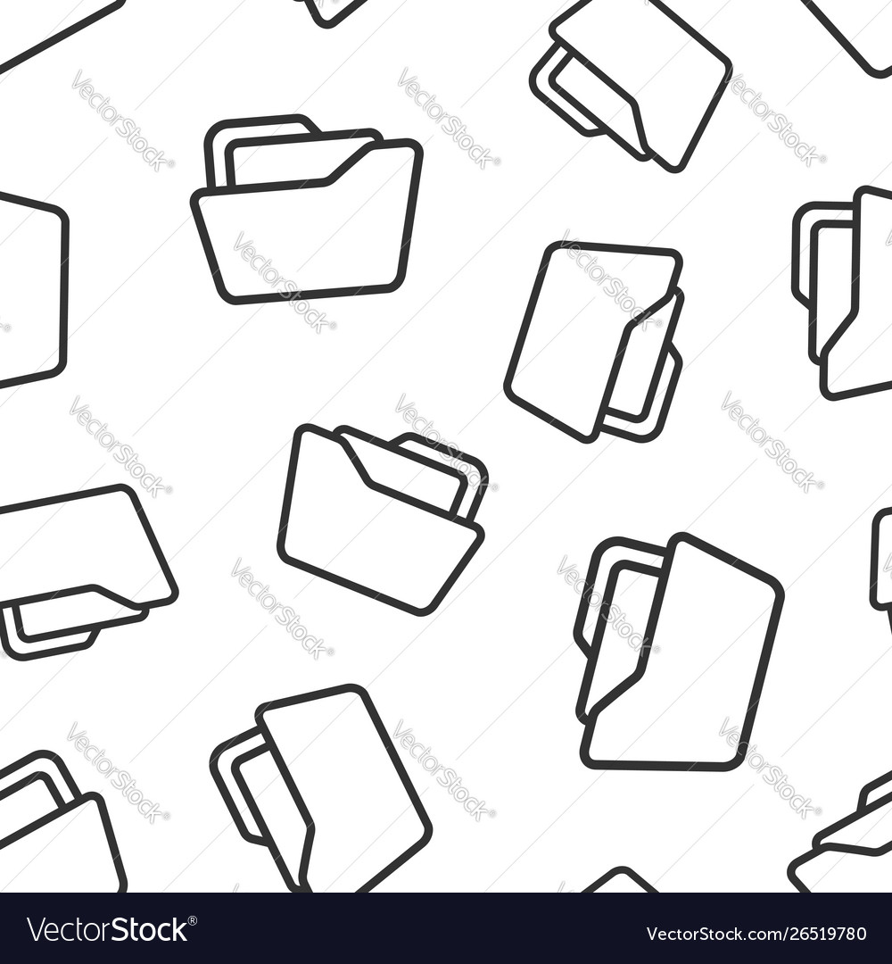 File folder icon seamless pattern background vector image File folder icon seamless pattern background