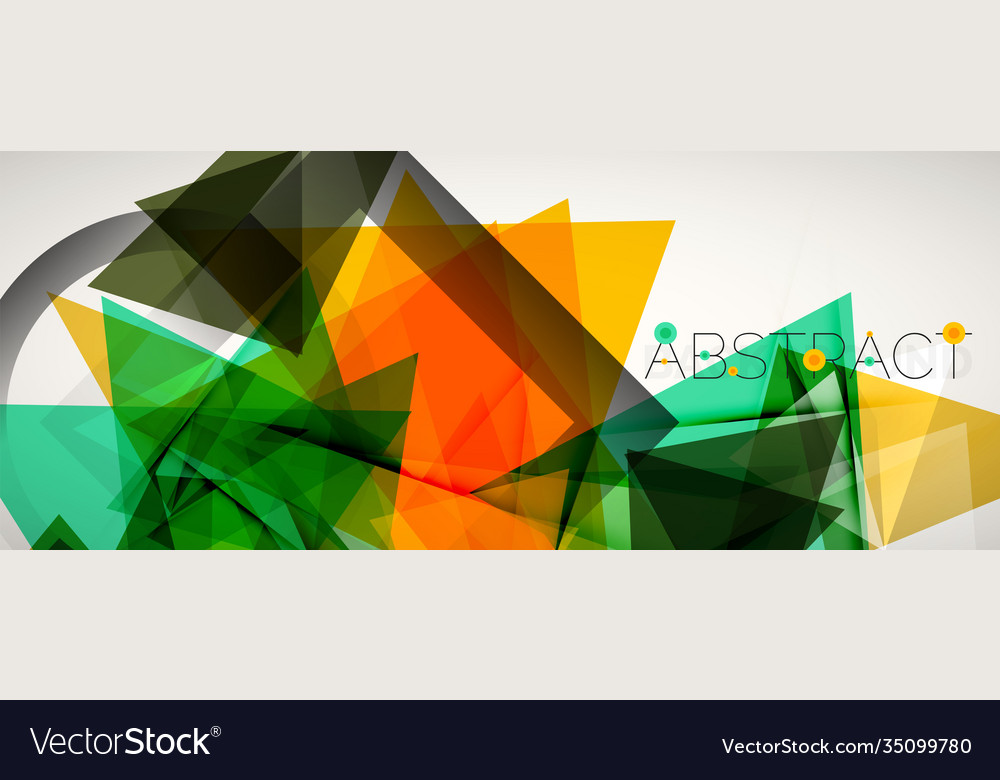 Geometric abstract background color triangle vector image Geometric abstract background color triangle