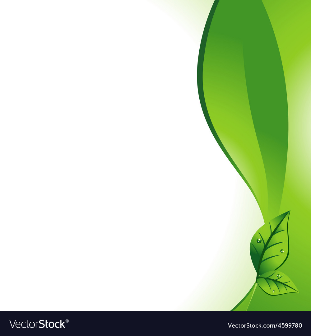 Green abstract wave Royalty Free Vector Image - VectorStock