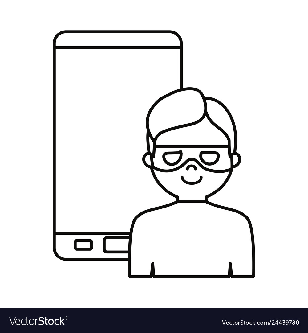 Hacker cellphone device white background