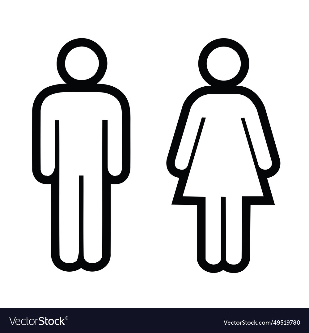 Isolated bathroom gender icon flat design Vector Image