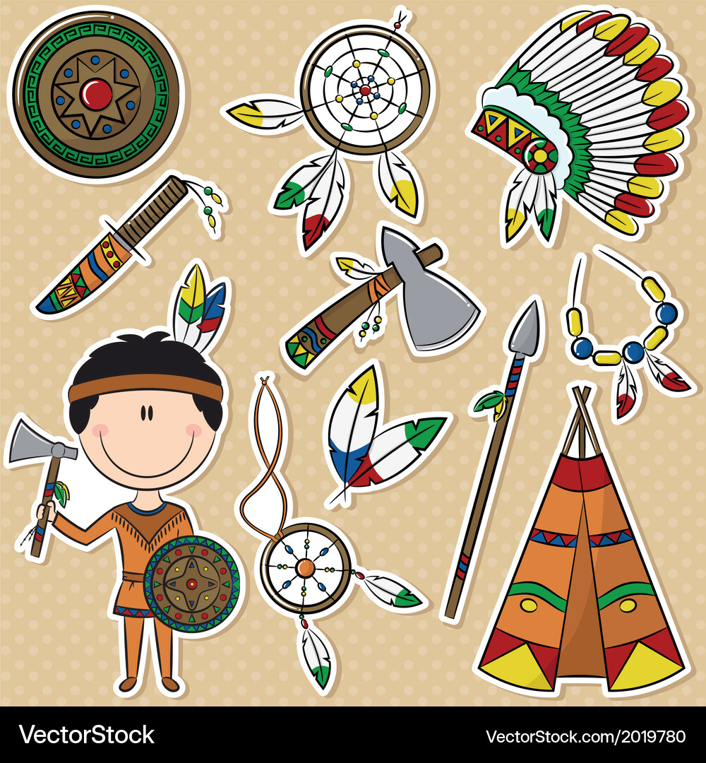 Native American Tribal Elements Royalty Free Vector Image