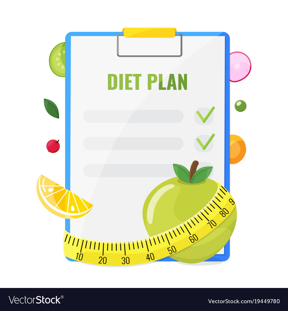 Diet plan Royalty Free Vector Image - VectorStock