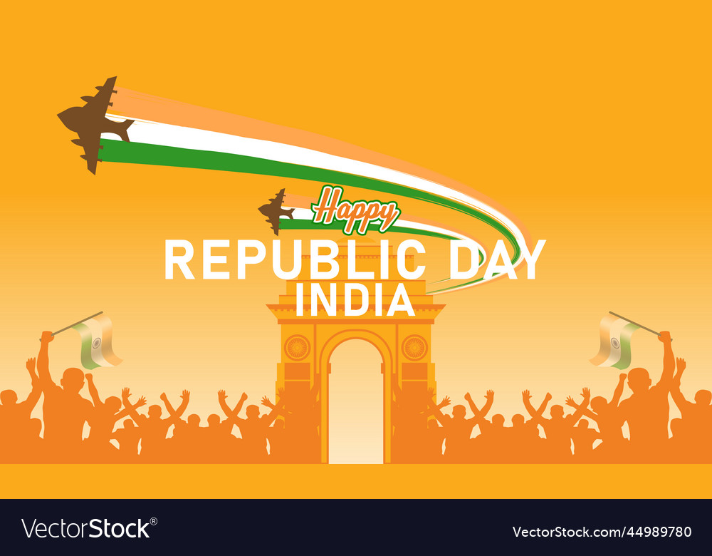 Republic Day Celebration Poster Royalty Free Vector Image