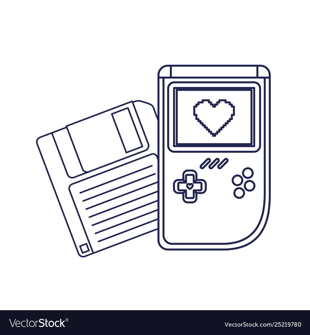 Retro floppy disk with handle video game