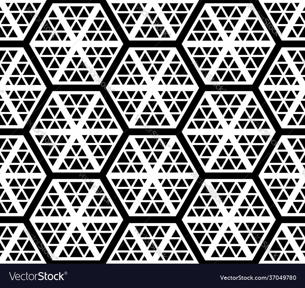 Seamless hexagons pattern