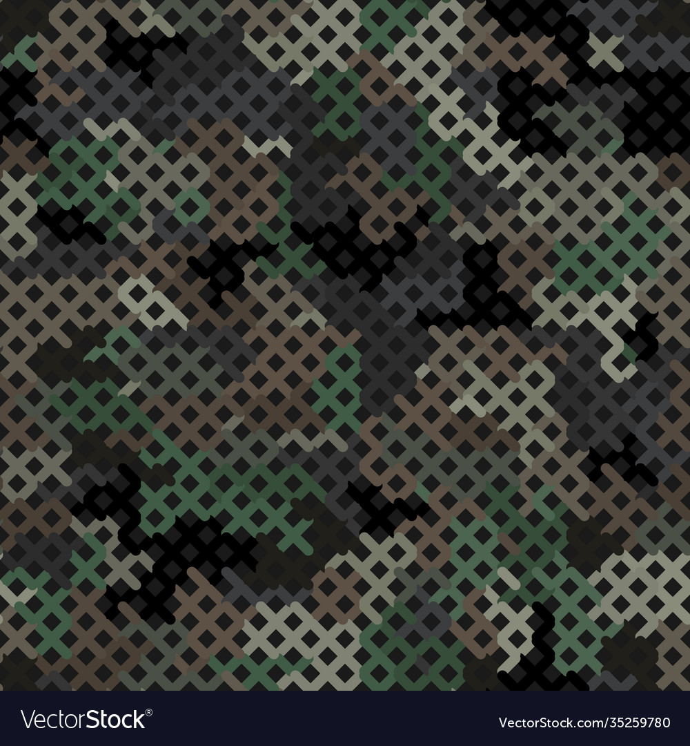 Seamless pattern for army fabric and design