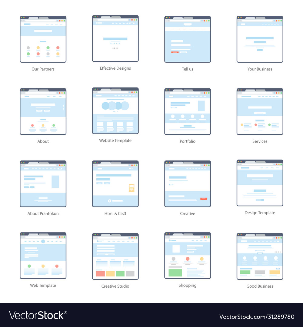 Web interface icons pack