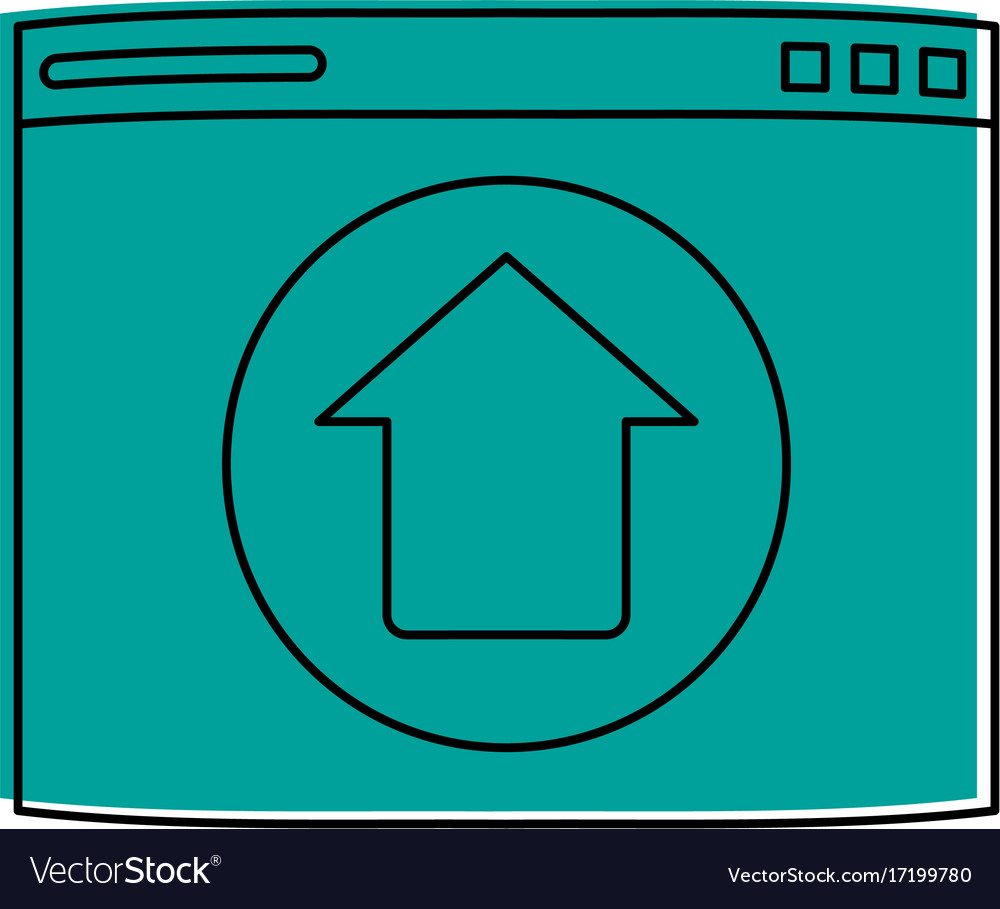 Website or tab with upwards arrow icon image