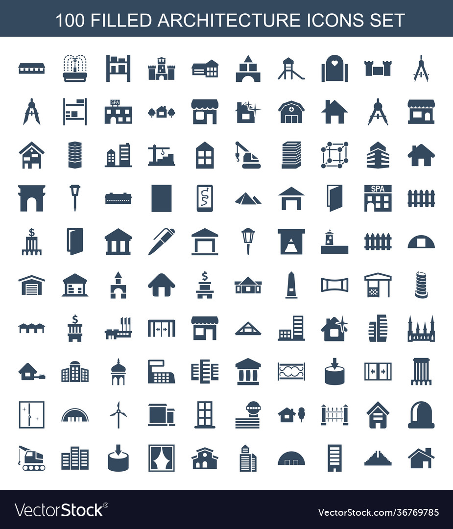 100 architecture icons