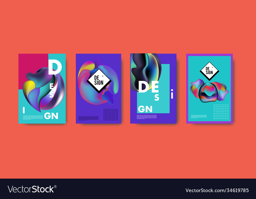 Abstract colorful liquid and fluid pattern Vector Image Abstract colorful liquid and fluid pattern