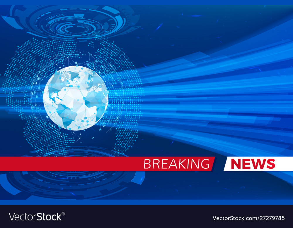 Breaking news background news studio Royalty Free Vector