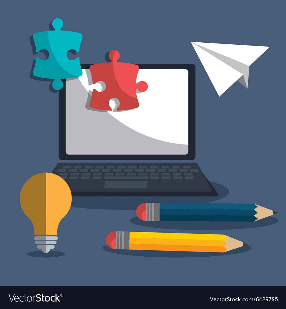 Creative process design with colorful icons