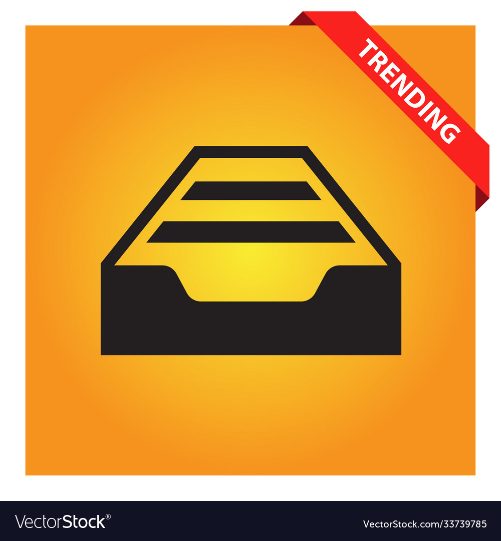 Drawer icon for web and mobile vector image Drawer icon for web and mobile