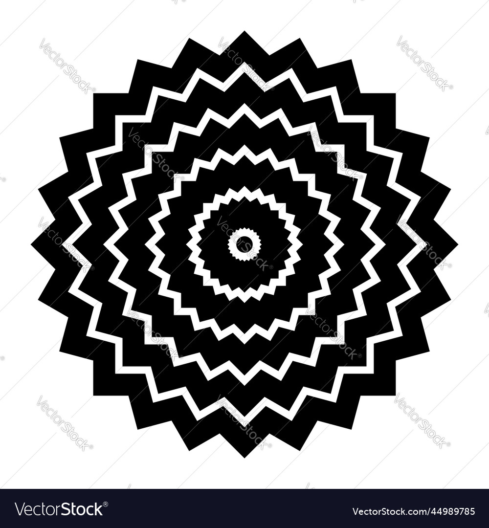 Geometric Zigzag Circle Pattern