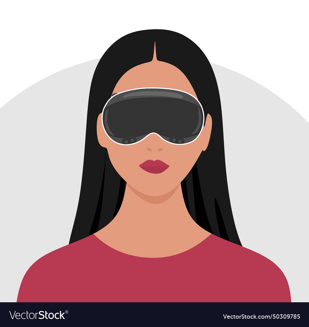 Girl with spatial computing device