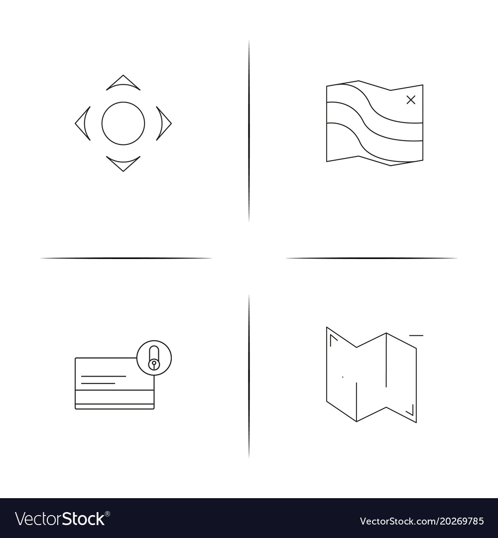 Interface linear simple icon setoutline icons