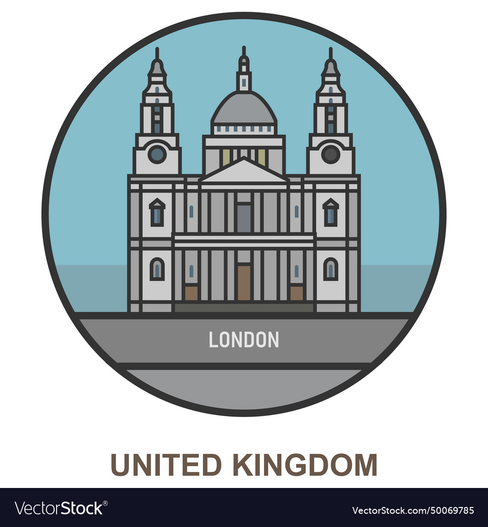 London cities and towns in united kingdom Vector Image