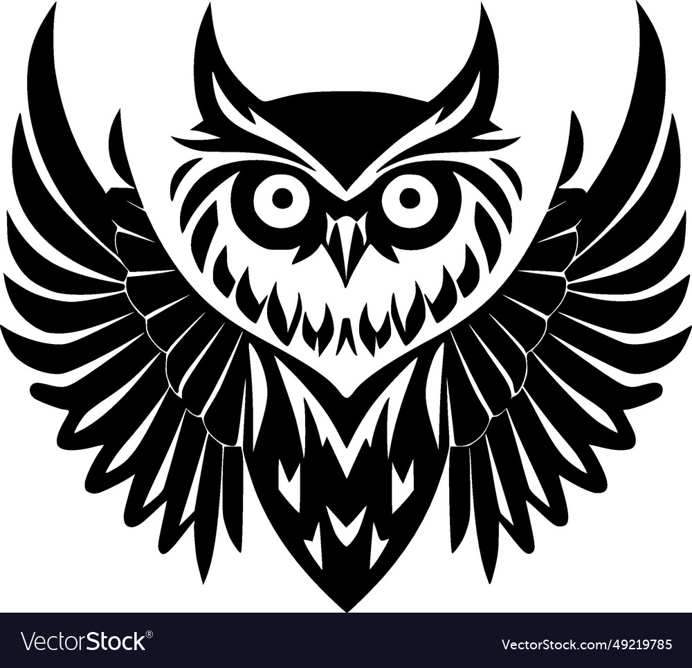 Owl - minimalist and flat logo