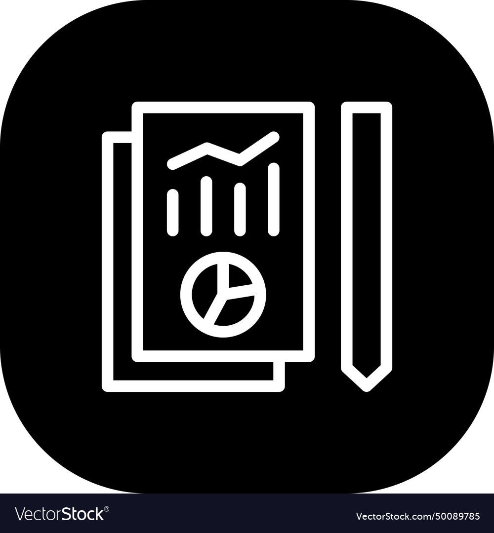 Report project development icon with black filled vector image Report project development icon with black filled