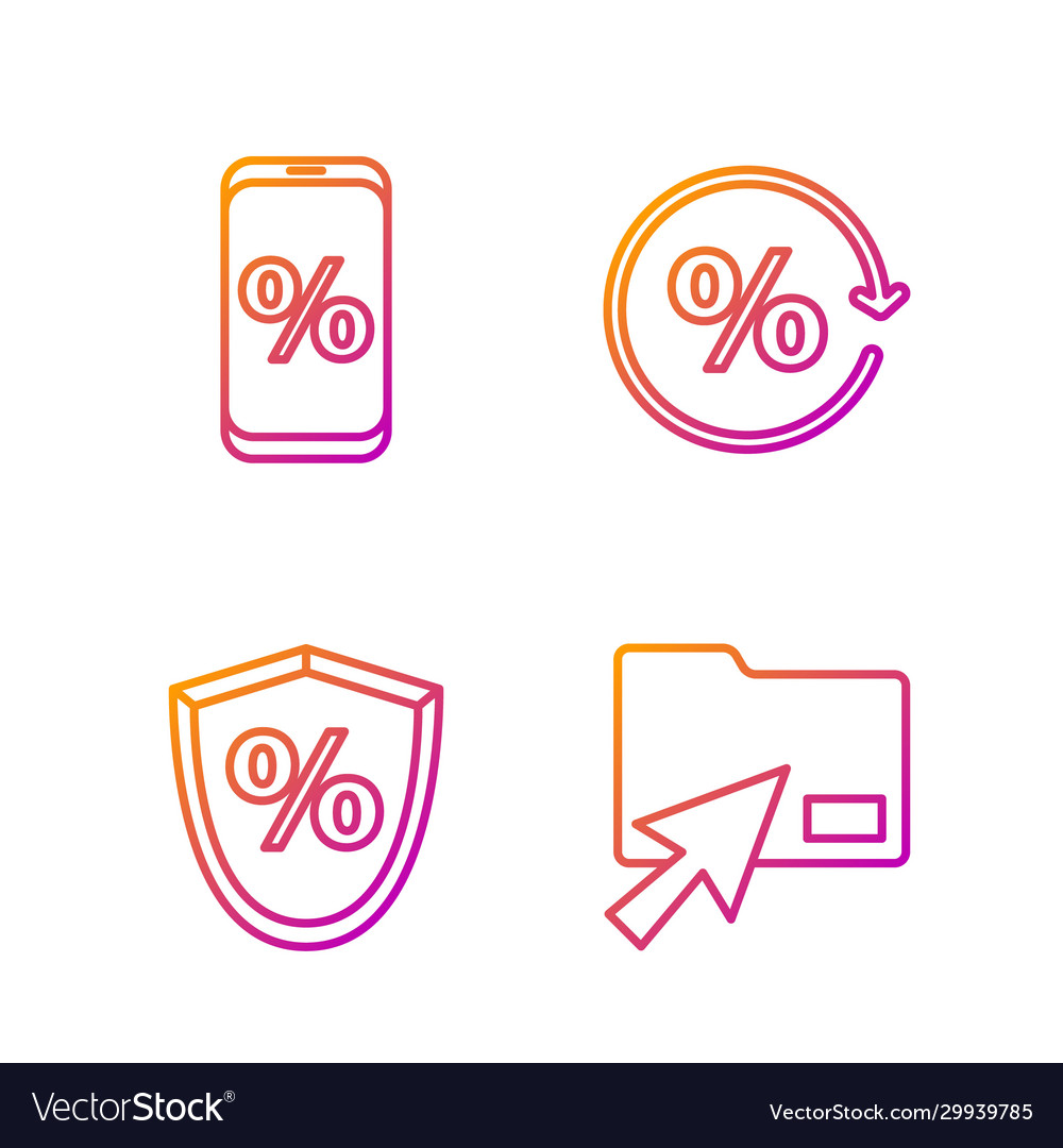 Zeilen Cursor einstellen Klicken Sie auf Dokumentordner Darlehen vector image Zeilen Cursor einstellen Klicken Sie auf Dokumentordner Darlehen