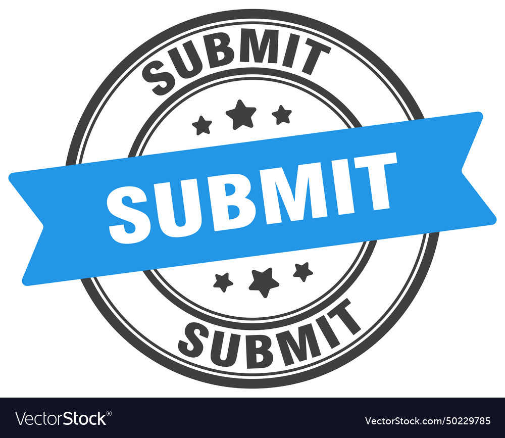Submit stamp label on transparent