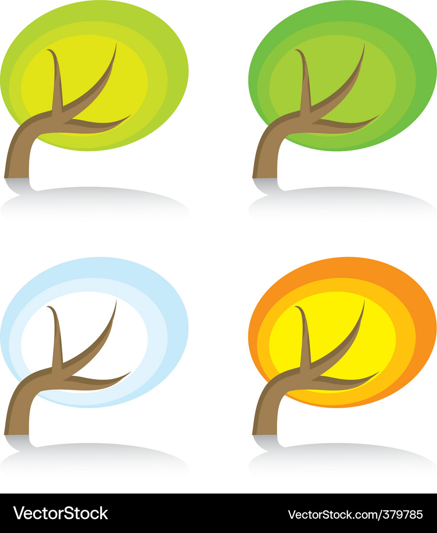 Tree icons Royalty Free Vector Image - VectorStock