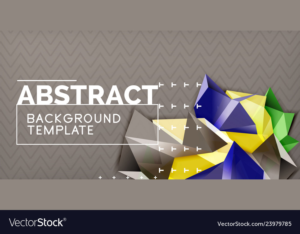 Triangular low poly background design Vector Image Triangular low poly background design