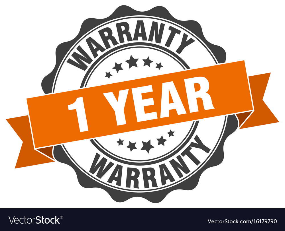 1 year warranty stamp sign seal