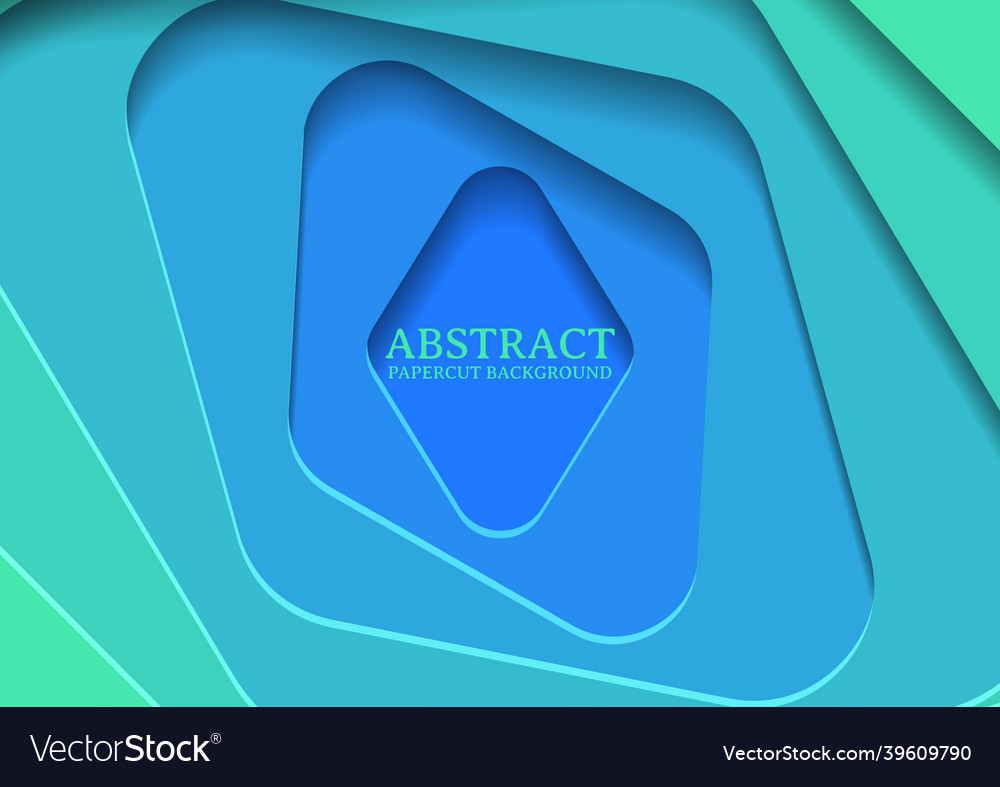 Abstract square papercut design background Vector Image Abstract square papercut design background