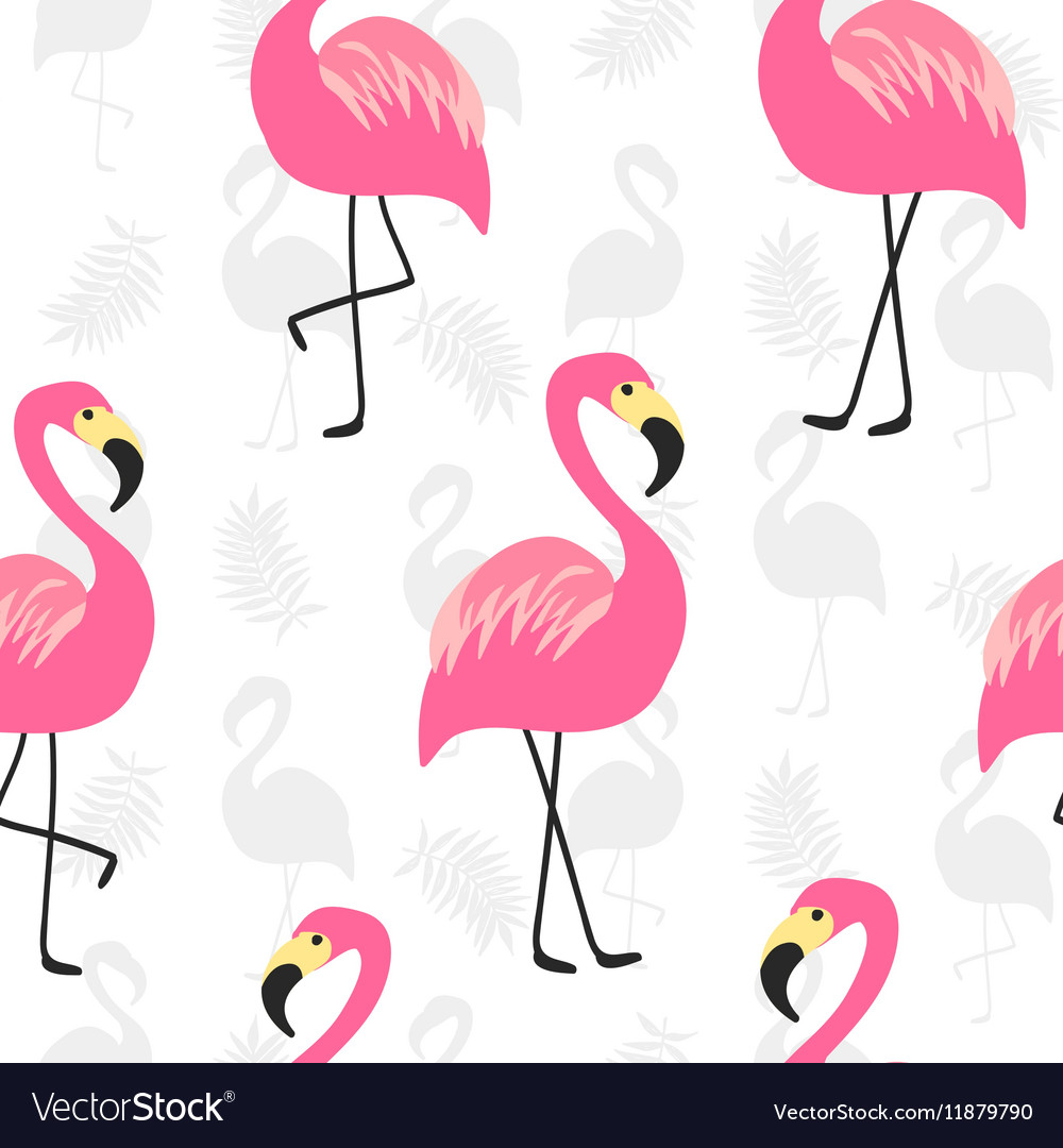 Schönes nahtloses Muster mit rosa Flamingo