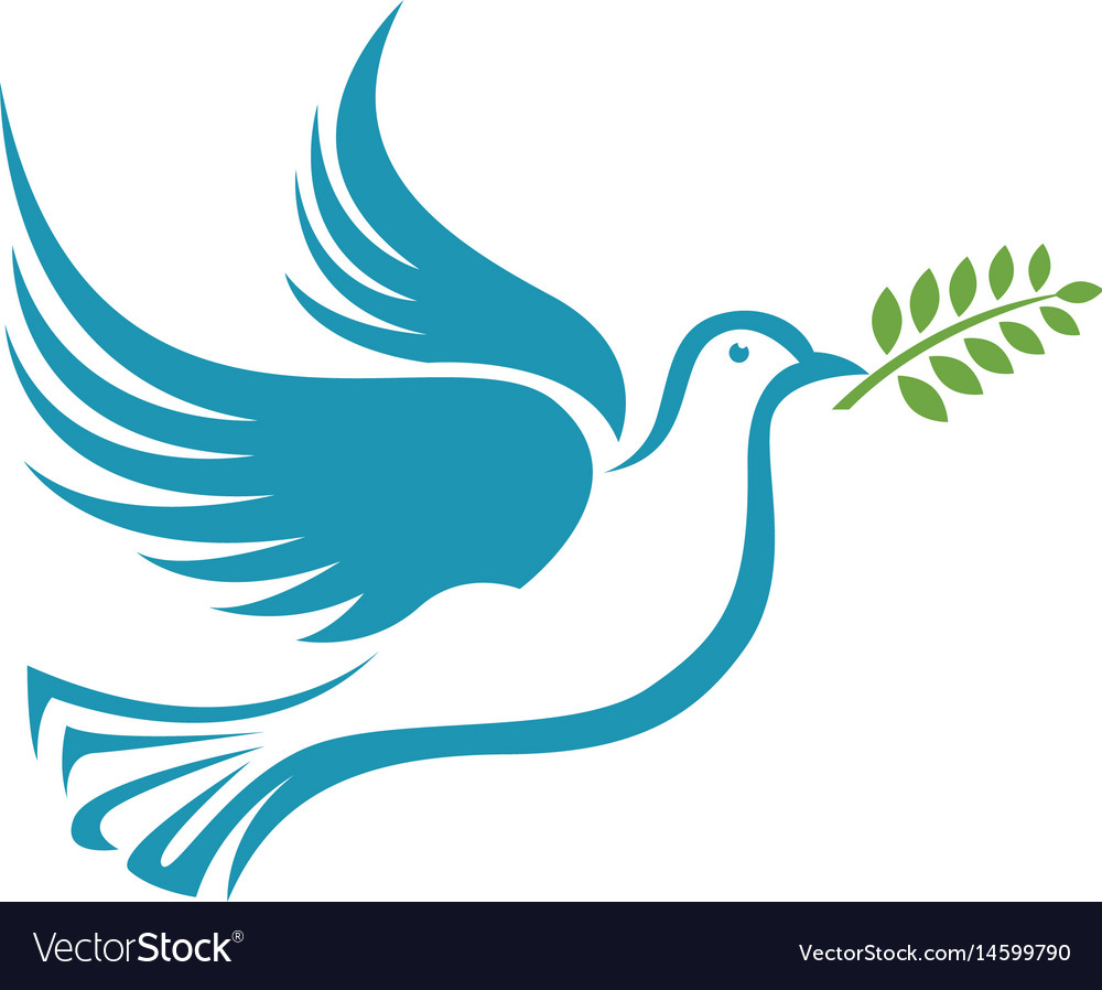 Bird wing dove logo template Royalty Free Vector Image