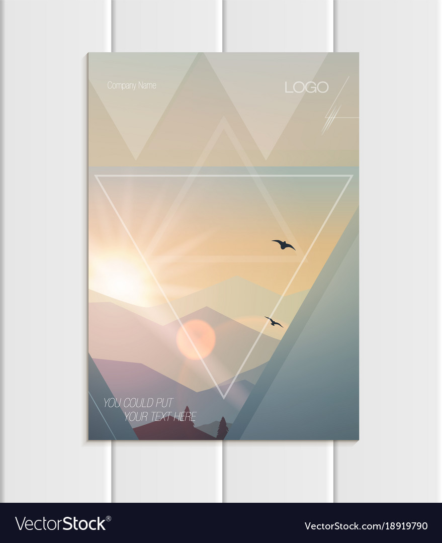 Brochure a5 or a4 format abstract uneven