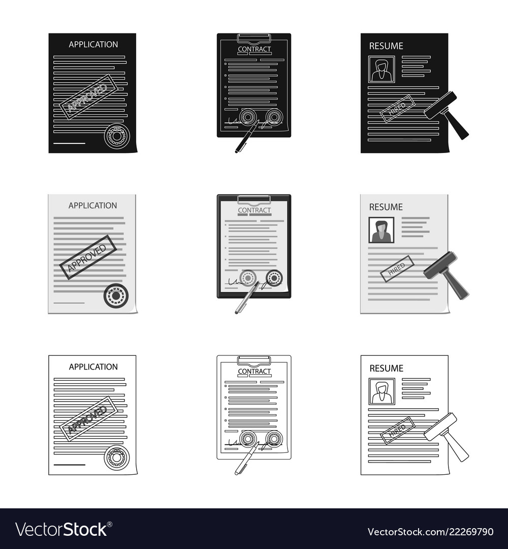 Design of form and document sign vector image Design of form and document sign