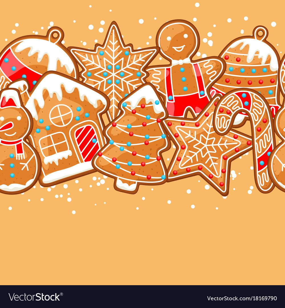Gingerbread Weihnachten nahtloses Muster
